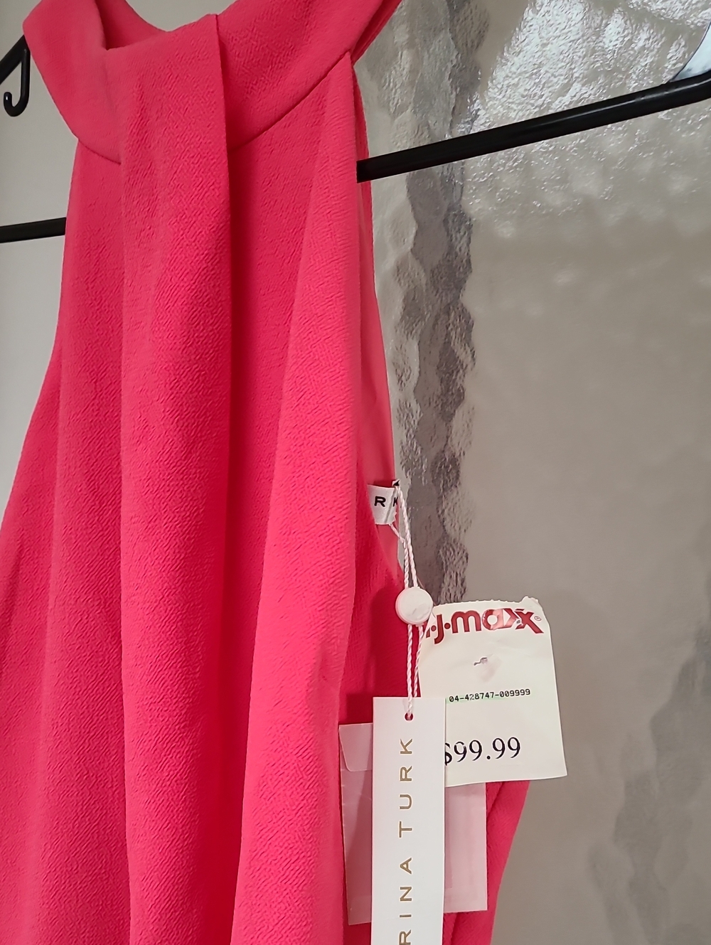 Trina Turk One-Shoulder Bright Pink Dress